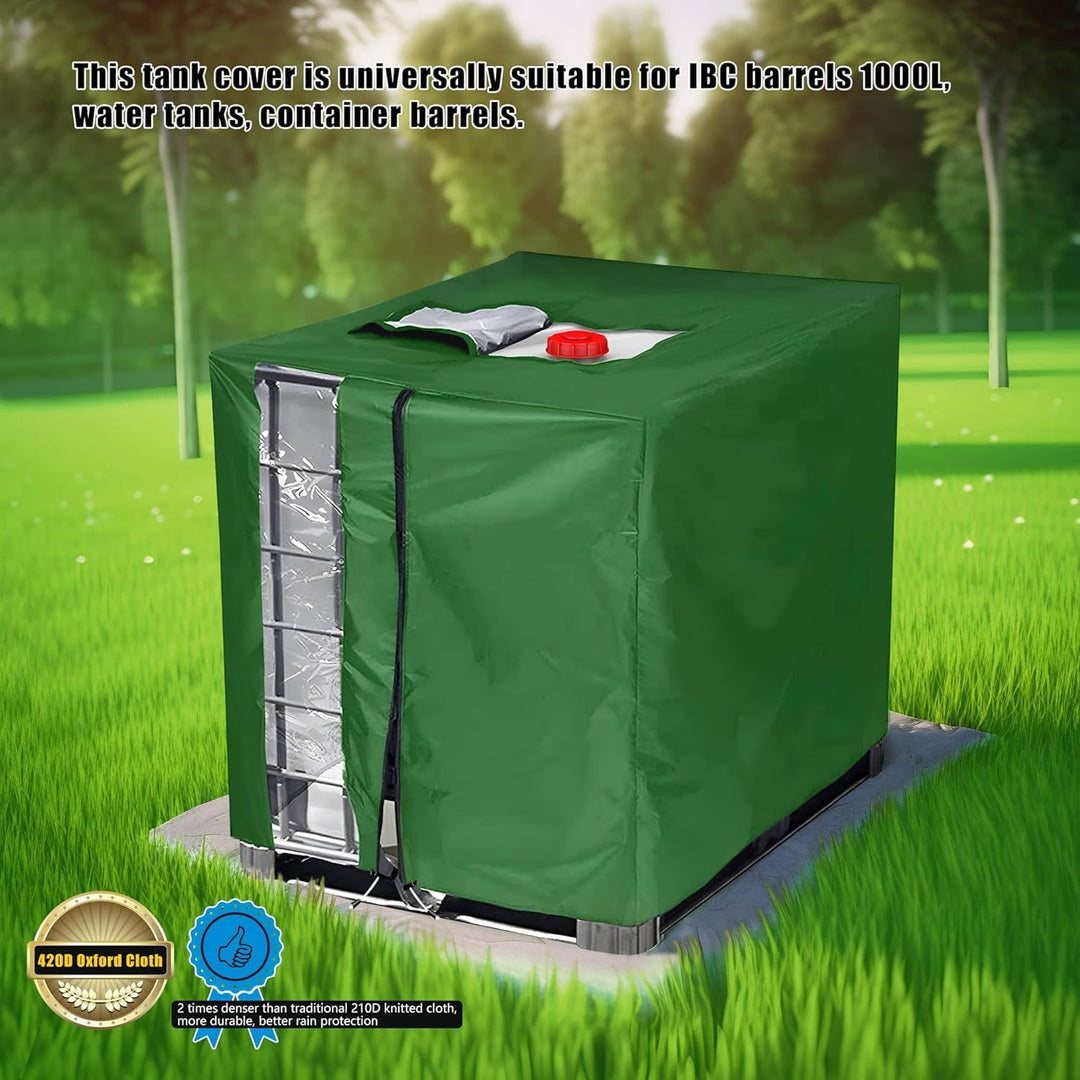 420D 1000L IBC Tank Abdeckung Upgrade,Abdeckplane IBC Container 1000l für Wassertank mit Reissversch