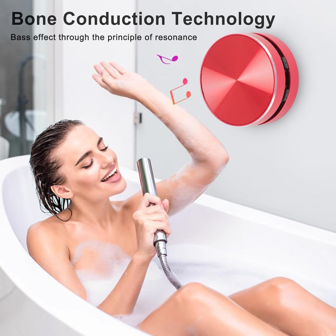 Yunseity Bluetooth-Lautsprecher, Knochenleitungslautsprecher, Stereo-Bass-Bluetooth-Duschlautspreche