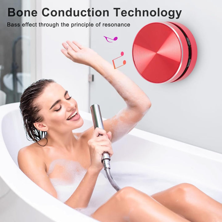 Yunseity Bluetooth-Lautsprecher, Knochenleitungslautsprecher, Stereo-Bass-Bluetooth-Duschlautspreche