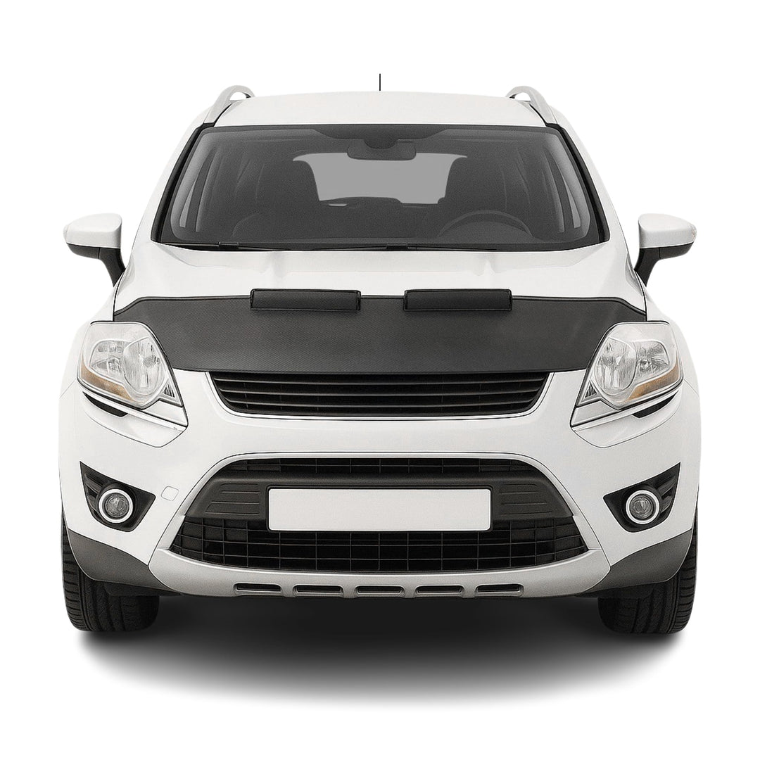 OMAC Haubenbra Steinschlagschutz Bonnet Bra kompatibel mit Ford Kuga 2008-2013 Carbon Optik Halb Car