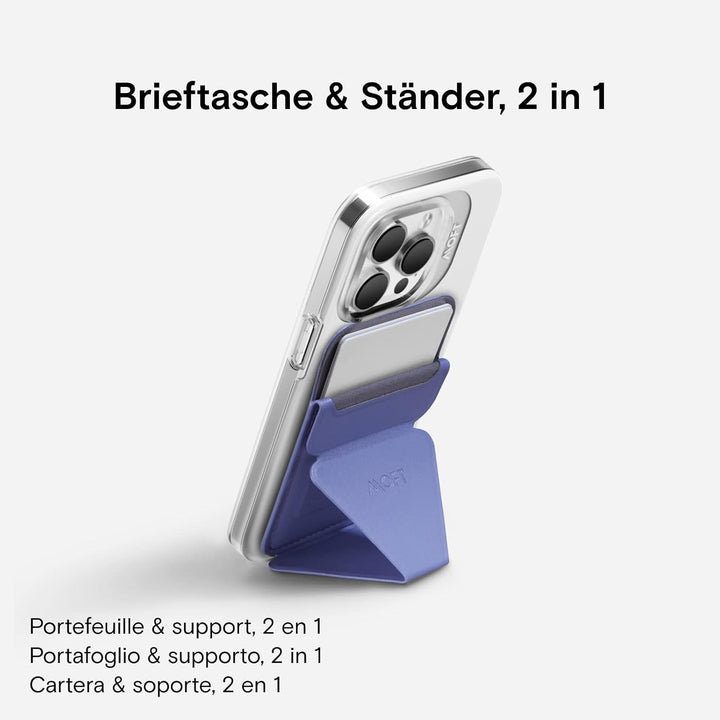 MOFT Snap-On Magnetischer Handyständer Magsafe Kompatibles Wallet für iPhone 14/13/12 Serie mit 3 Be