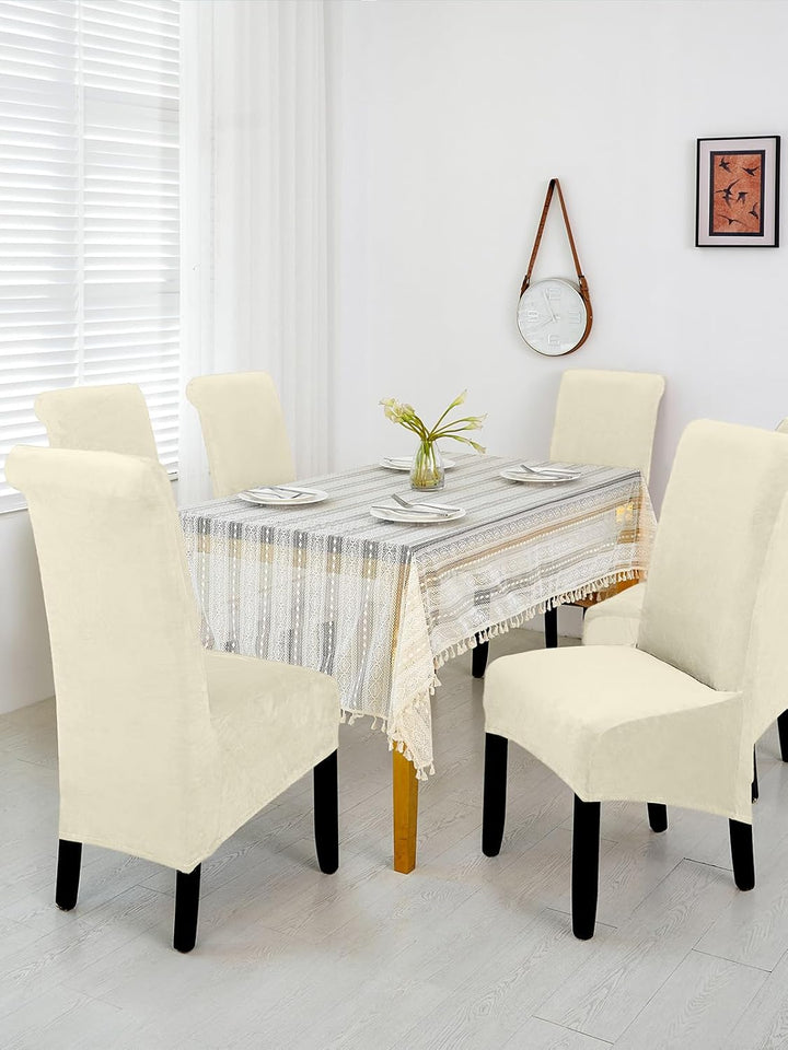 LANSHENG Stuhlhussen, Stuhlhussen 2er Set, Stuhlhussen Hochlehner, Elastizität Samt Esszimmer Stuhlh