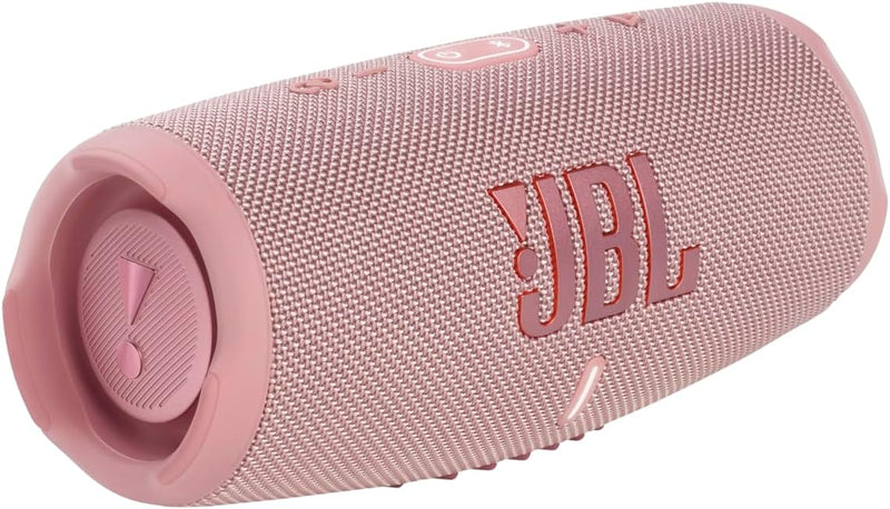 JBL Charge 5 Bluetooth-Lautsprecher in Pink – Wasserfeste, portable Boombox mit integrierter Powerba