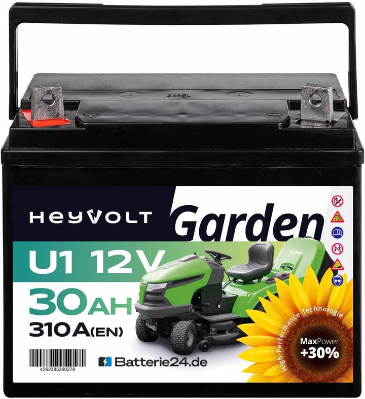 HeyVolt Garden U1 SLA Rasentraktorbatterie 30Ah 310A