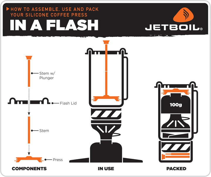 Jetboil Silikon French Press Kaffeebereiter Campingkocher Regular Silikon-Reg: Flash, MicroMo, Reiss