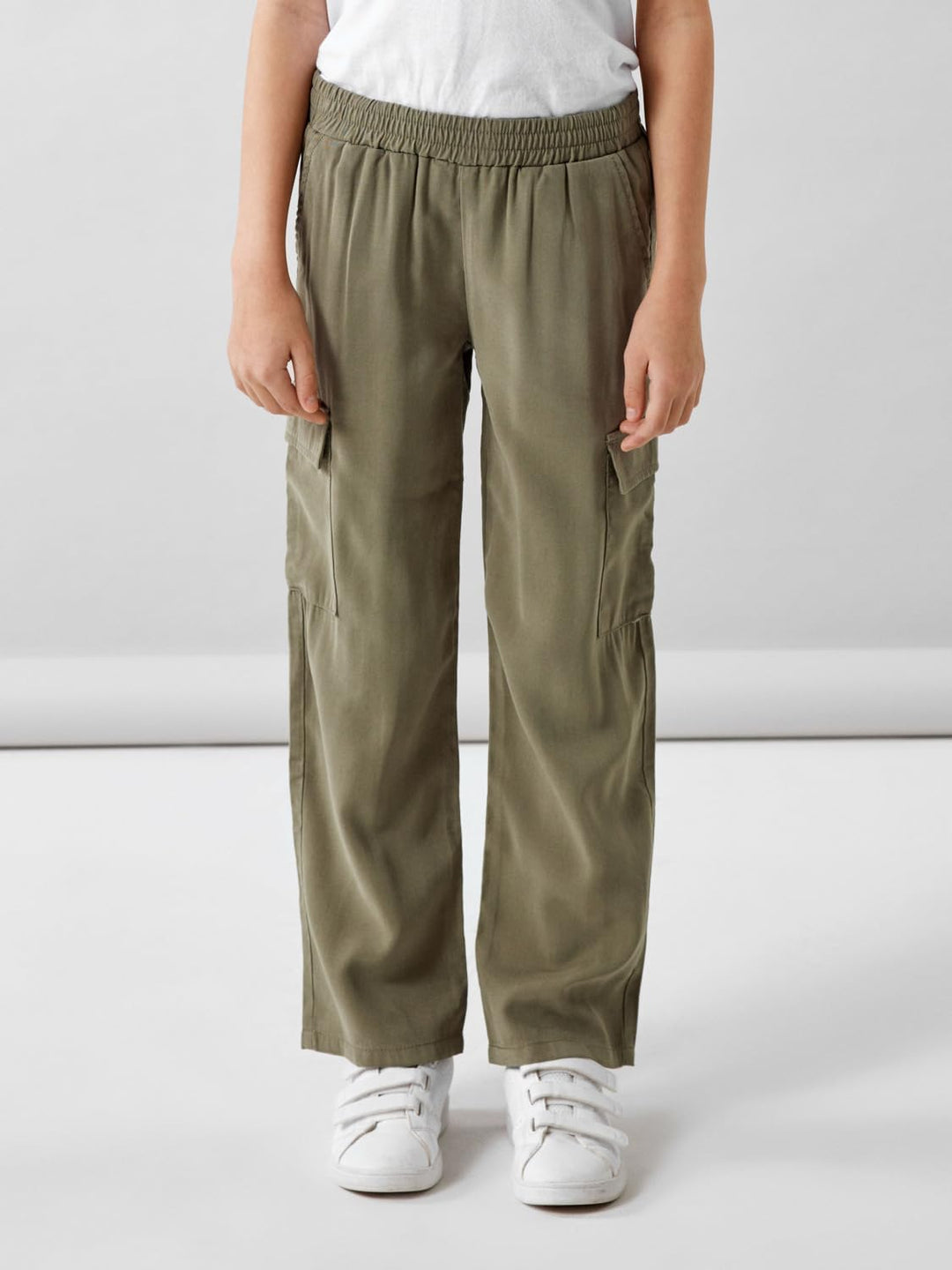 NAME IT Girl Cargohose Straight Fit 116 Deep Lichen Green, 116 Deep Lichen Green