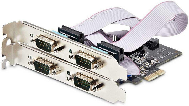 StarTech.com 4-Port Serielle PCIe Karte, Quad-Port PCI Express zu RS232/RS422/RS485 DB9 Serielle Kar