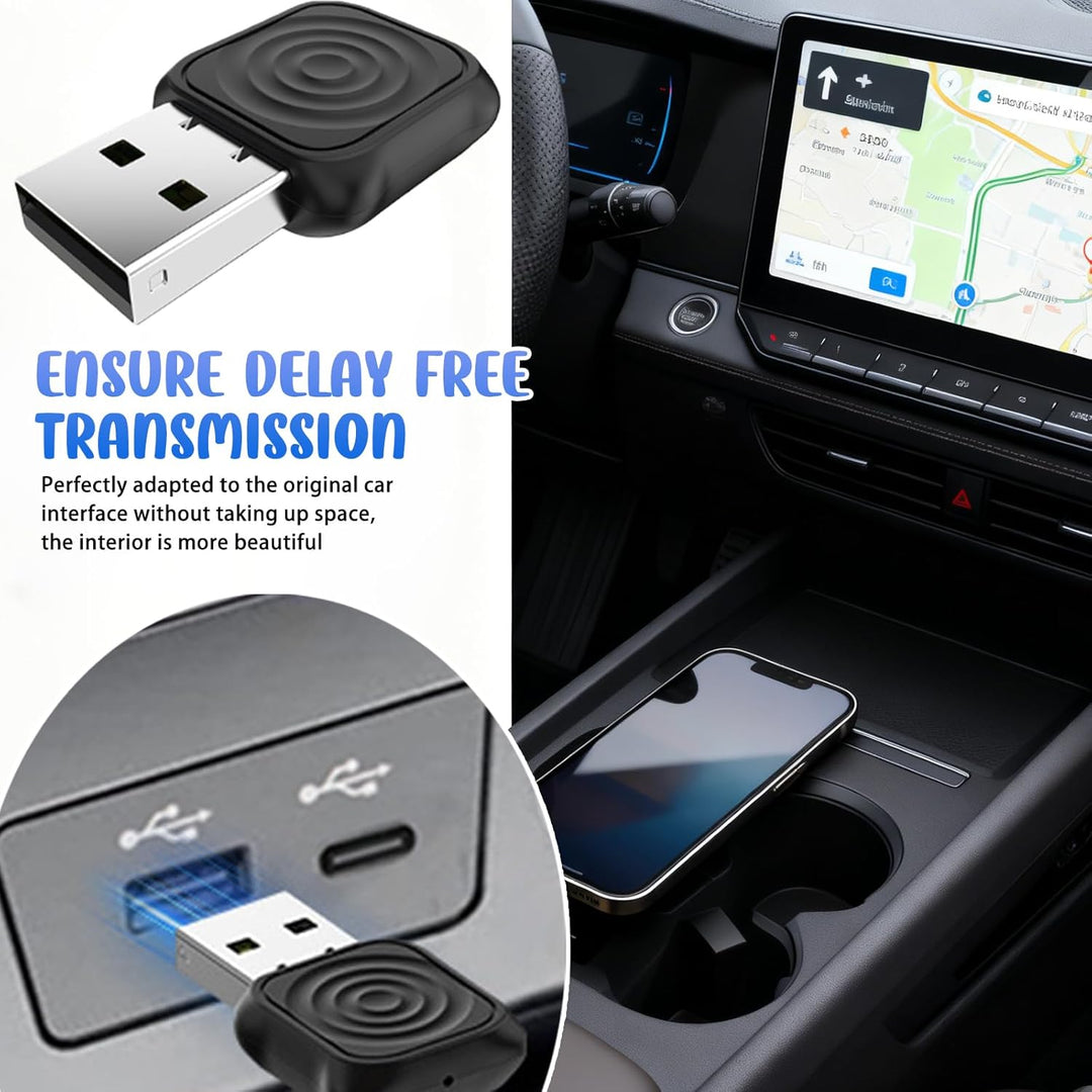 CarPlay Wireless Adapter, 2 in 1 Wireless CarPlay Adapter kabelgebunden zu kabellos, Plug & Play, US