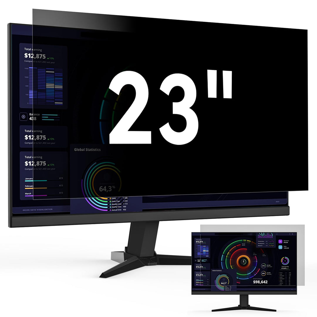 Computer Monitor Sichtschutz 23 Zoll Seitenverhältnis 16:9, Anti Blaulicht Blendschutz Displayschutz
