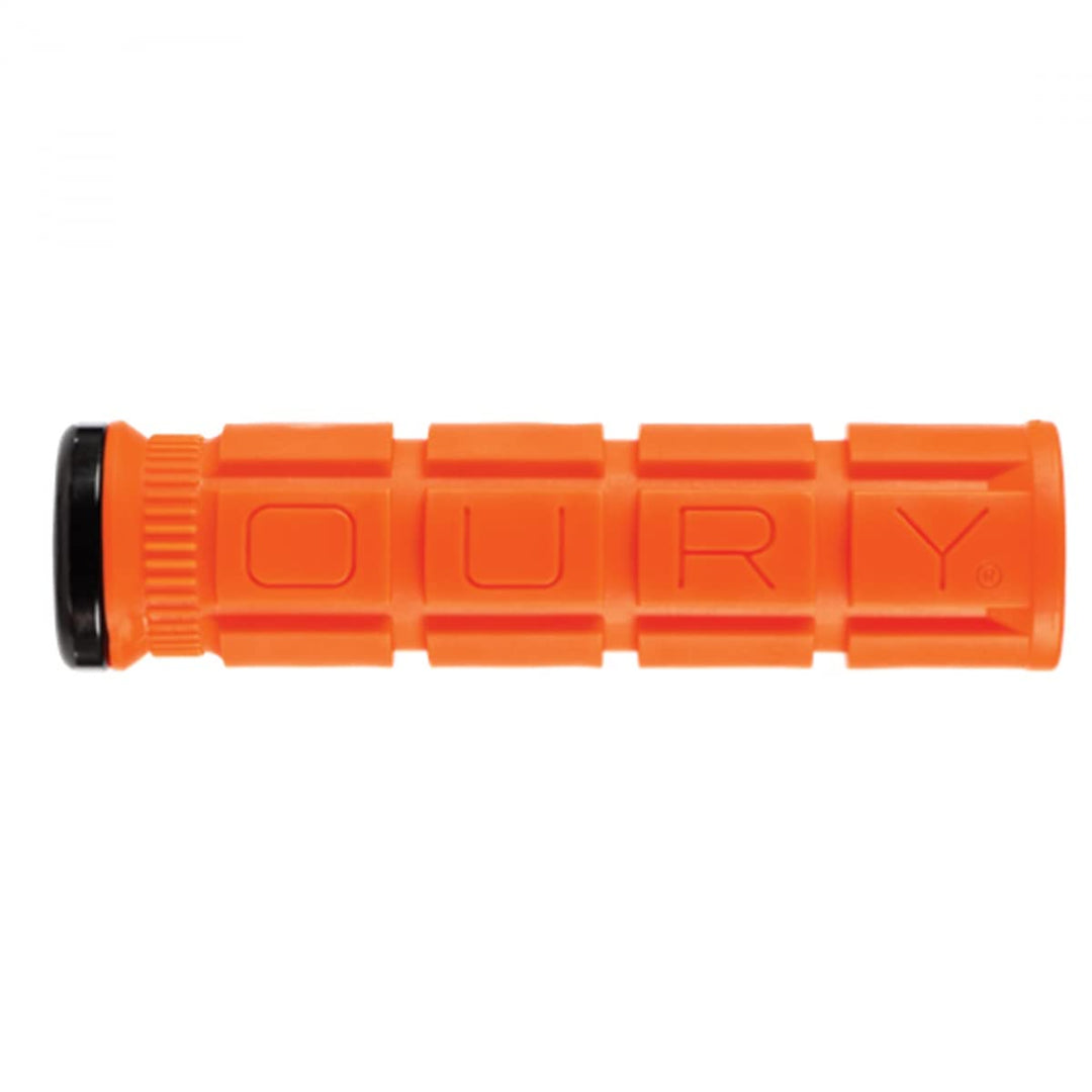 Oury V2 Fahrradgriffe, einseitig, zum Aufstecken – 2019 aktualisiertes Modell blaze orange 135mm, bl