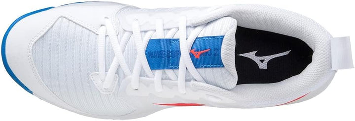 Mizuno Herren Wave Supersonic 2 Volleyball-Schuh 40.5 EU Weiss Irred French Blue, 40.5 EU Wei&amp;