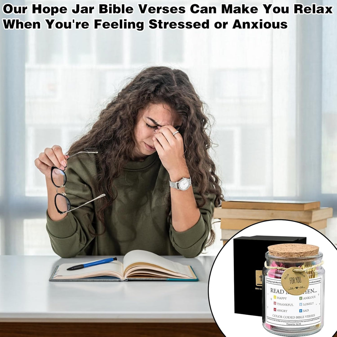 Glas mit Bibelversen,Read Me When Bible Verses, Glas mit Hoffnung, Bibelverse, Bibelglas mit 90 Schr