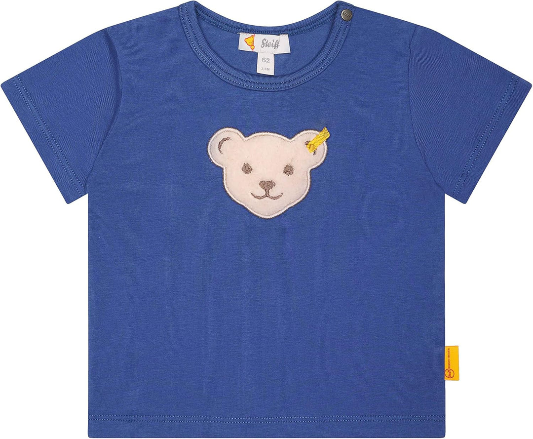 Steiff Unisex Baby Kurzarm T-Shirt 56 True Navy, 56 True Navy