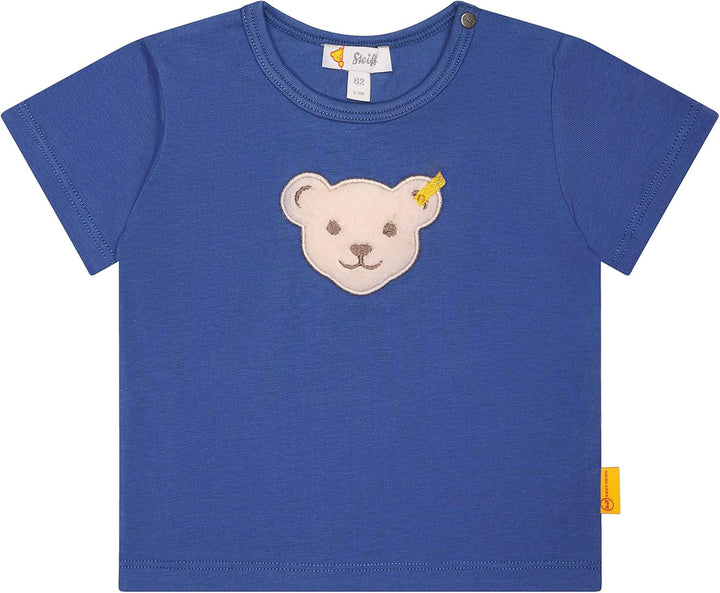 Steiff Unisex Baby Kurzarm T-Shirt 56 True Navy, 56 True Navy