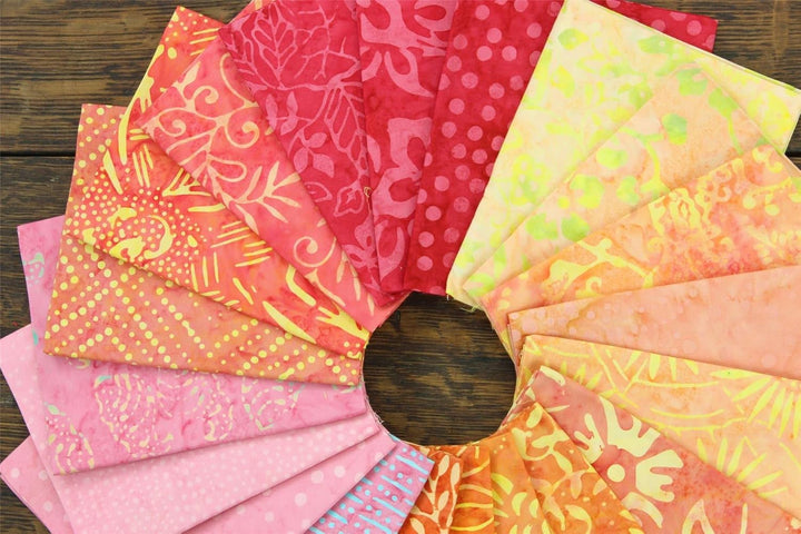 LoudElephant Baumwoll-Batik-Stoffbündel – Fat Quarter – Flamme Flame, Flame