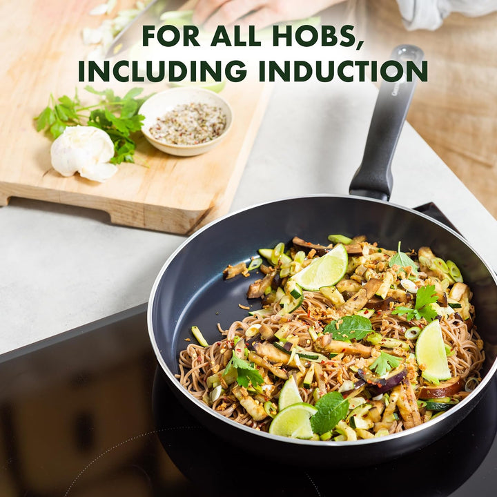 GreenPan Torino Gesunde antihaftbeschichtete Keramik Bratpfanne 30 cm, PFAS-frei, Induktion, Backofe