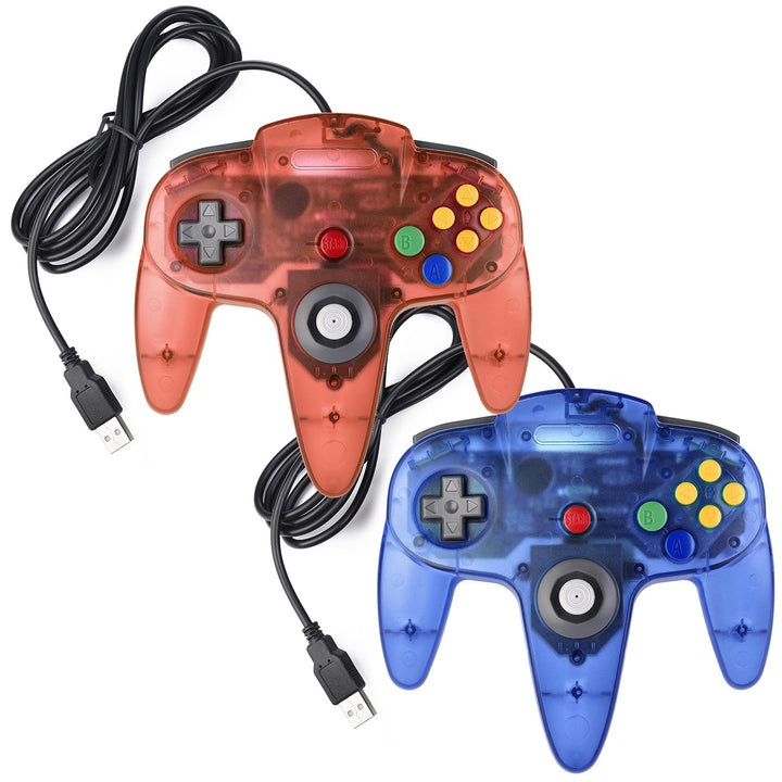 miadore 2X USB N64 64 Controller Plug & Play Joystick Gamepad N64 PC-Controller für Windows PC MAC R