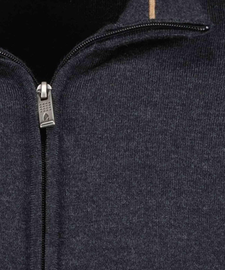 RAGMAN Herren Merino Strickjacke S Asphalt-018, S Asphalt-018