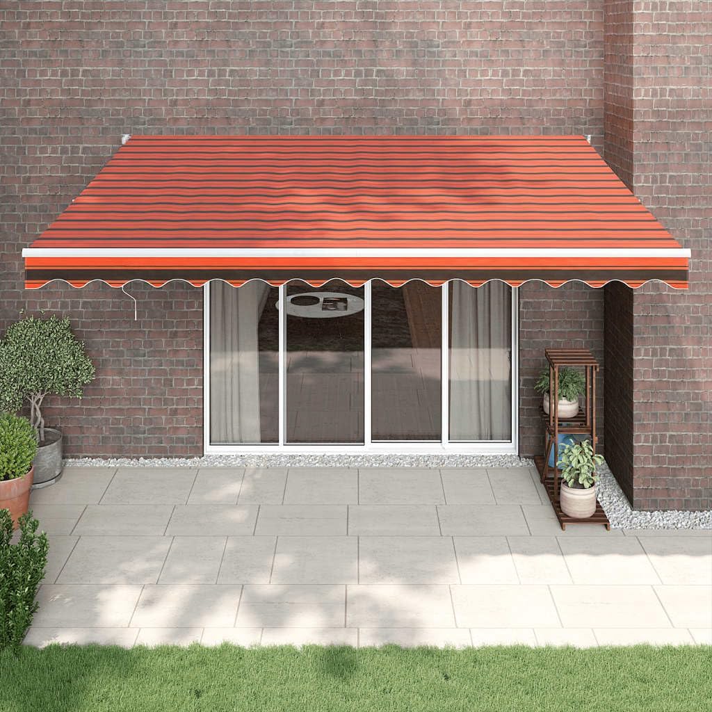 vidaXL Markise, Sonnenmarkise mit Kurbel Automatisch, Gelenkarmmarkise für Terrasse Balkon, Sonnensc