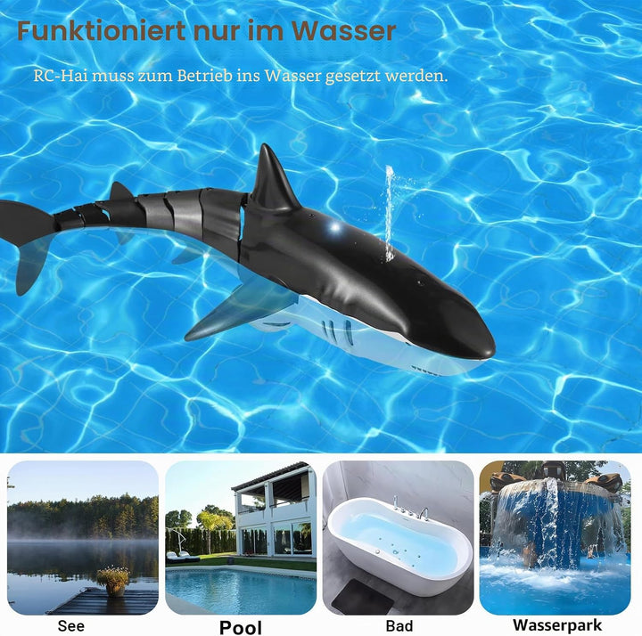 Poolspielzeug, ferngesteuertes Hai-Spielzeug für Jungen, Badespielzeug für Kinder, hohe Simulation S