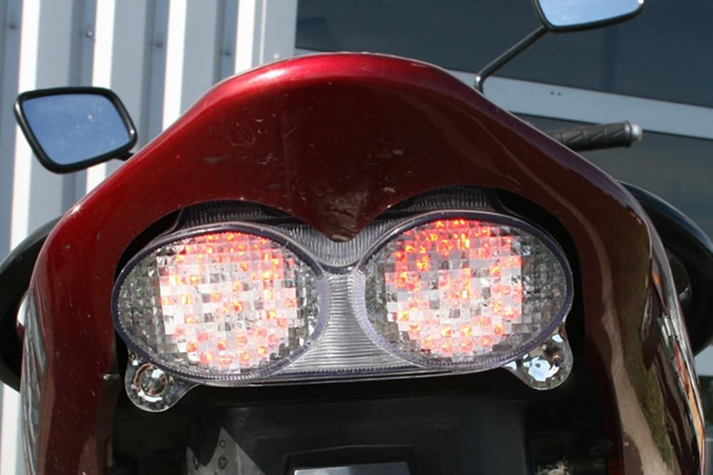aVDB-moto LED-Bremslicht mit integriertem Blinker kompatibel mit Kawasaki ZR7, ZX6R, ZX9R, 1998 (kla