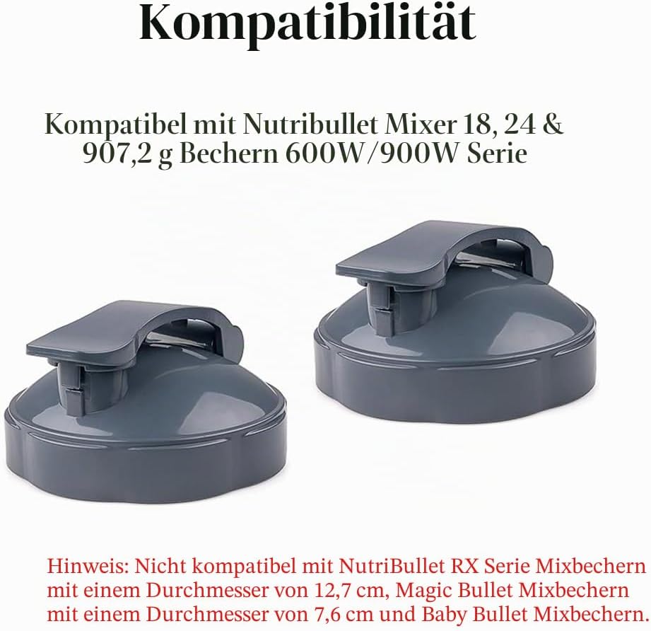 2 Stück Flip-Top-To-Go-Deckel, Verschlussdeckel für Mixer, Entsafter-Zubehör, Becherdeckel, kompatib
