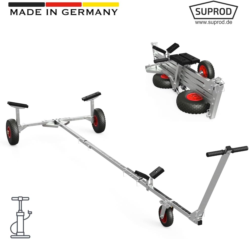 SUPROD Slipwagen Bootswagen Handtrailer faltbar Schlauchbootwagen TR260, PU, Ø 260 mm TR260-L-LU (sc