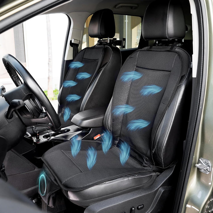 Zone Tech Kühlendes Autositzkissen, schwarz, 12 V, verstellbare Temperatur, Bequeme Kühlung, Autosit