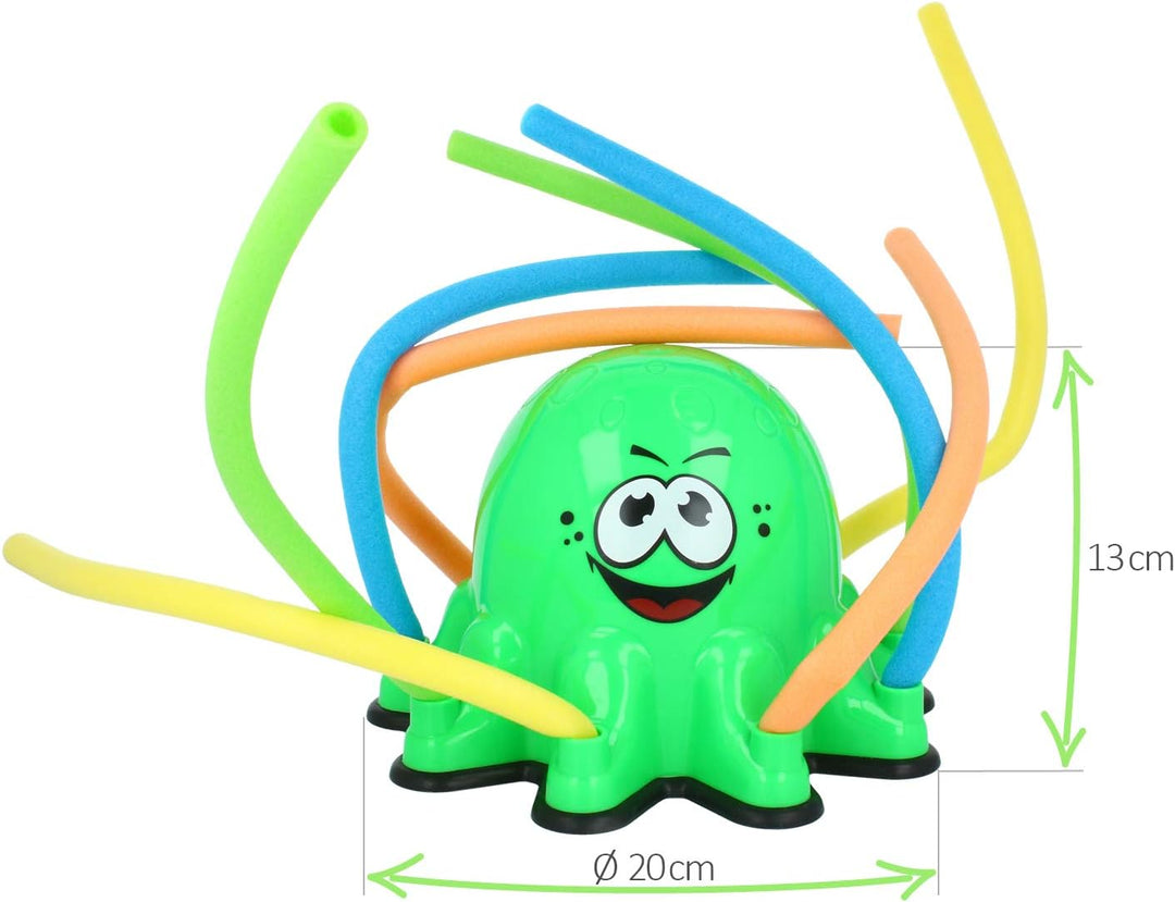 com-four® Wassersprinkler für Kinder - Oktopus Sprinkler für grossen Wasserspass im Garten - bunter
