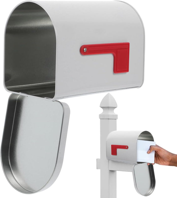 DOITOOL Zinkbeschichtete für Robuste Mailbox mit Signalflaggen für DIY Projekte und Kreative Aktivit