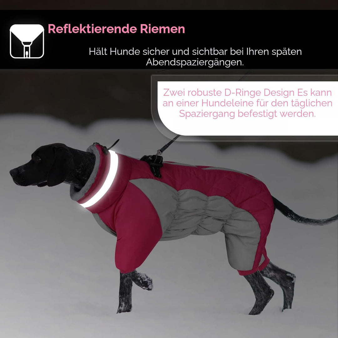 AOFITEE Winteroverall für Hunde - Wasserdichter Hundemantel für Kleine Hunde mit Beinen, Winter Warm
