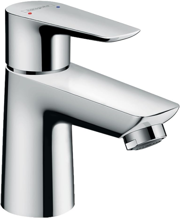 hansgrohe Wasserhahn Talis E (Armatur mit Auslauf Höhe 80mm und Zugstangen-Ablaufgarnitur) Chrom Chr