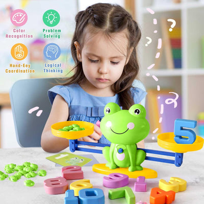 Montessori Mathematik-Spielzeug, Mathematik, Lernspielzeug, Math-Spielzeug, Frosch, Mathblock, Digit
