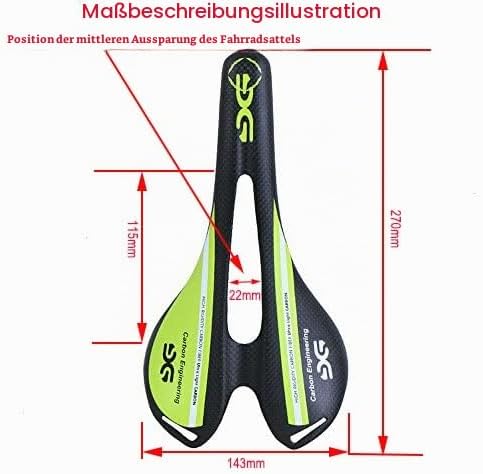 Rennradsattel MTB Kohlefaser, Ultraleicht, hohl, matt/glänzend, 3k matte green, matte green