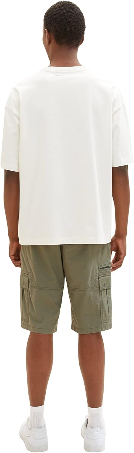 TOM TAILOR Herren Cargo Bermuda Shorts 34 10415 - Dusty Olive Green, 34 10415 - Dusty Olive Green