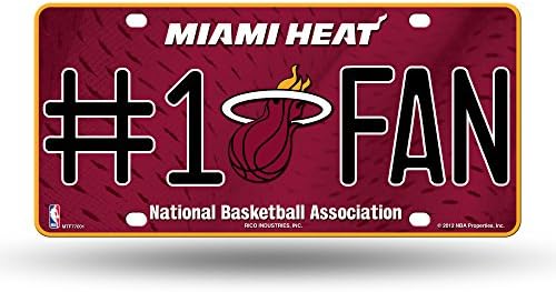 NBA #1 Fan Metall Kennzeichenanhänger Miami Heat, Miami Heat