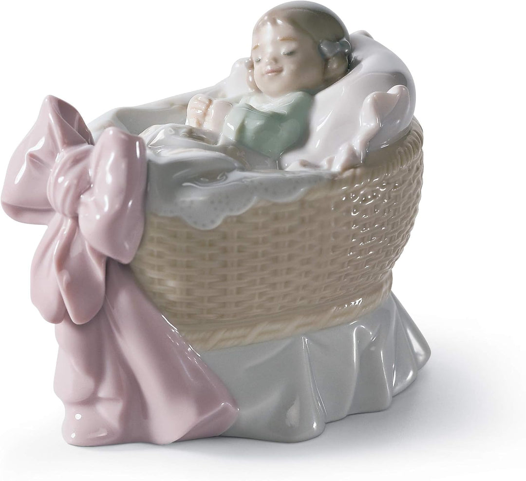 LLADRÓ Mädchen-Figur Geschenk des Himmels (Mädchen). Baby. Porzellan.
