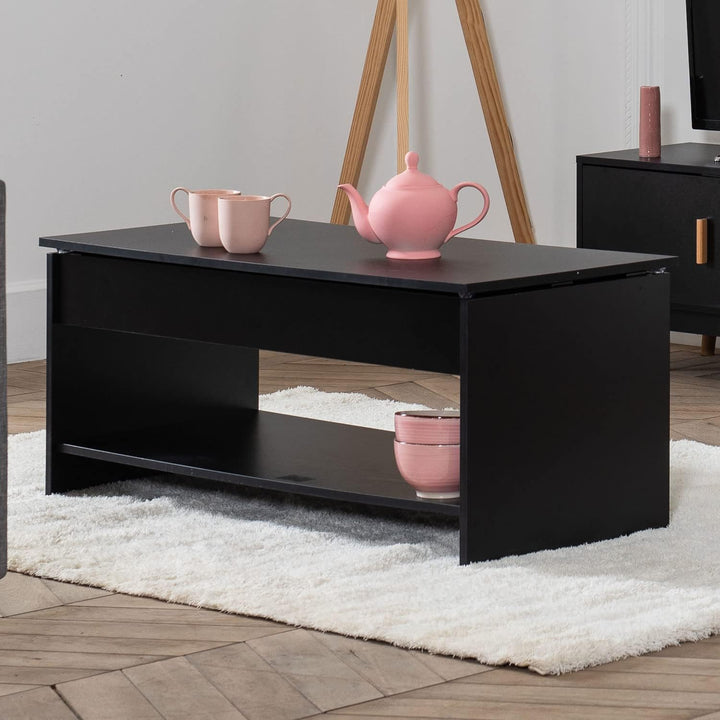 Happy Garden Couchtisch mit hochklappbarer Platte schwarz Hedda