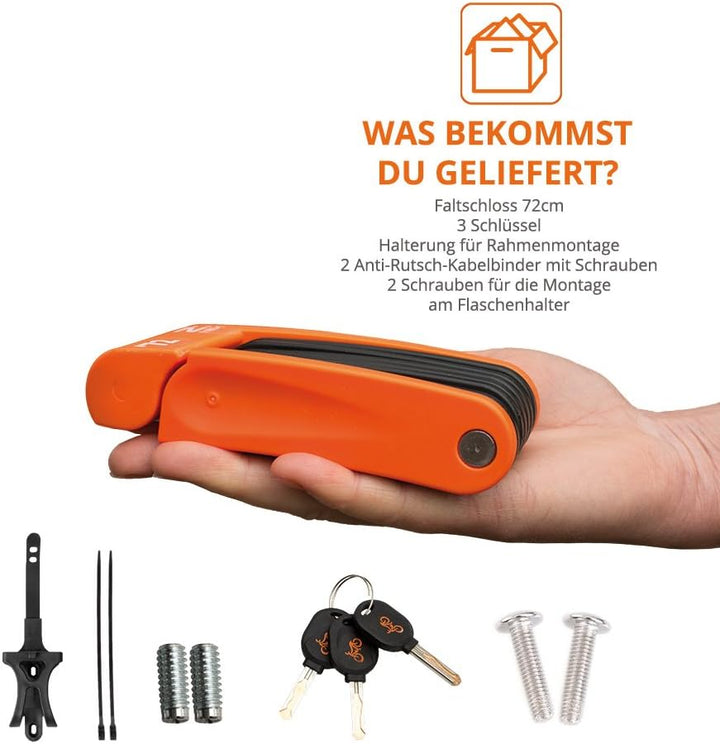 Fahrradschloss/Faltschloss/Gliederschloss mit hoher Sicherheitsstufe/Speziell gehärteter Stahl / 8 G