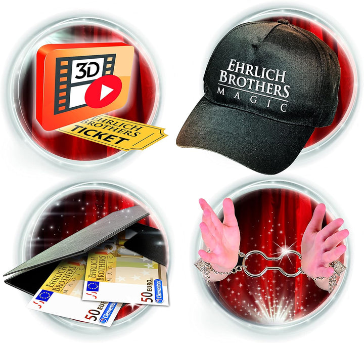 Clementoni 59299 Ehrlich Brothers Street Magic, Zauberkasten für Kinder ab 8 Jahren, magisches Equip