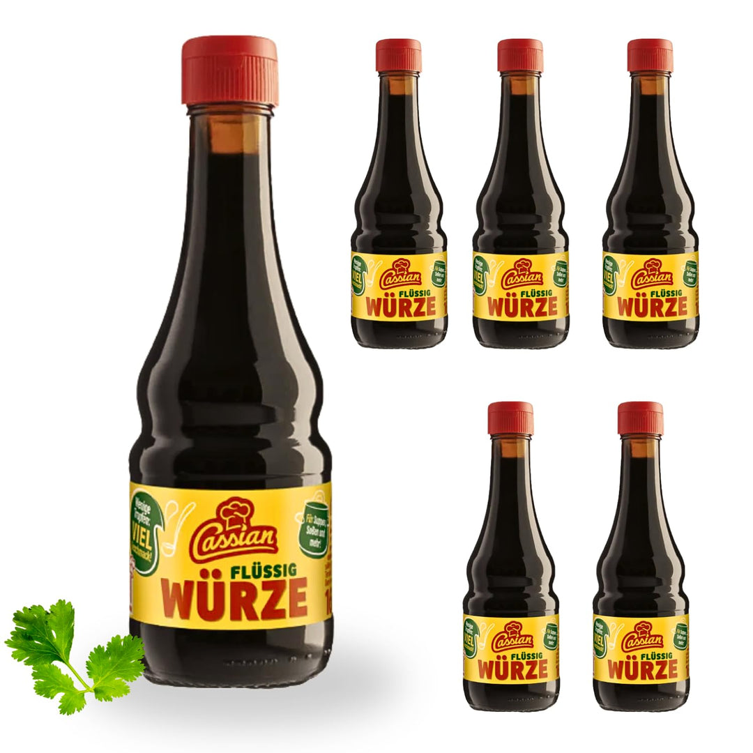 CASSIAN flüssig Würze 6 x 160ml Würzmischung, Würzmittel zum Verfeinern und Abschmecken - Vorteilspa
