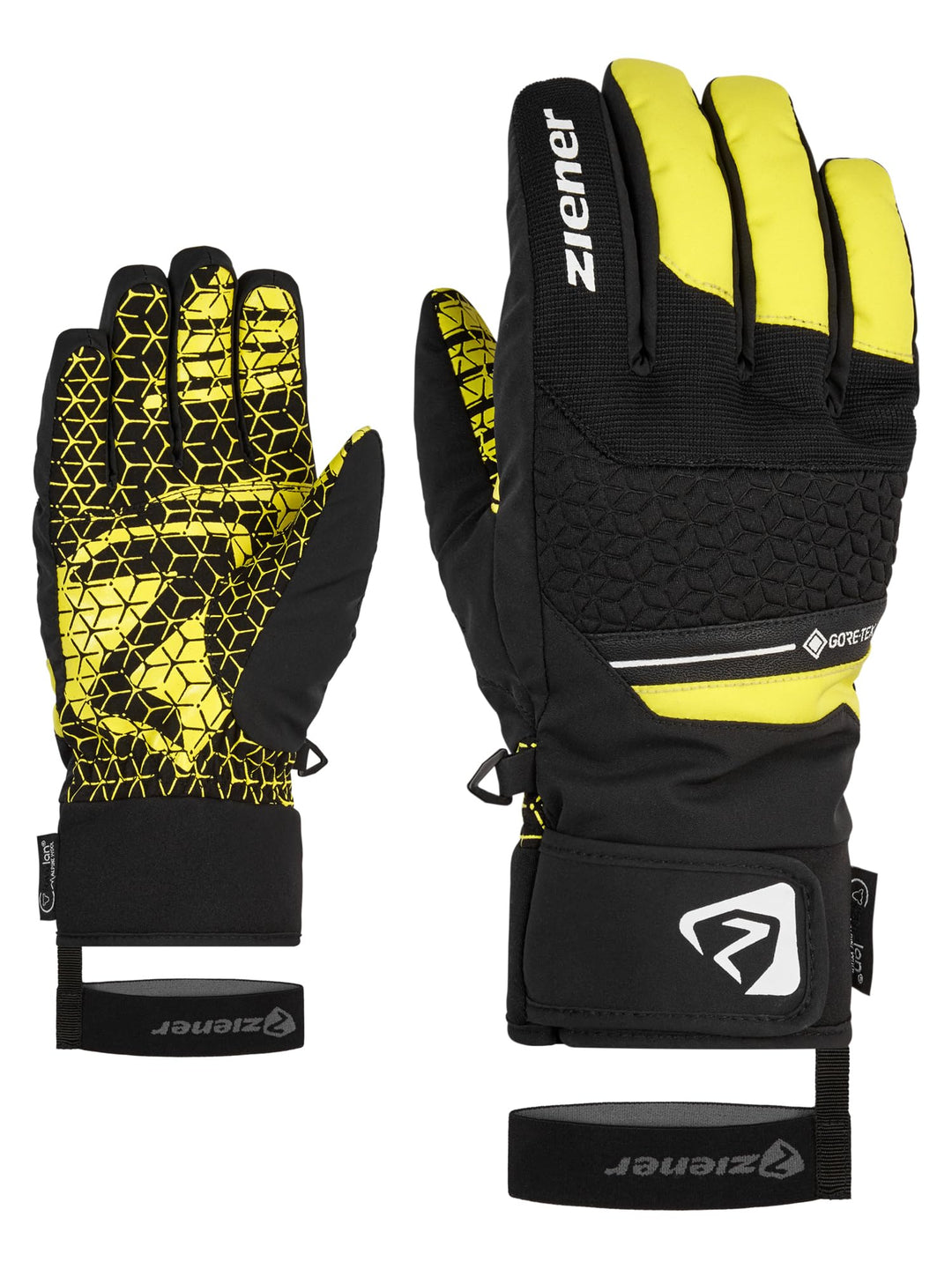 Ziener Herren Granit Ski-Handschuhe/Wintersport | wasserdicht, Gore-Tex, Alpine Wool 11 bitter lemon