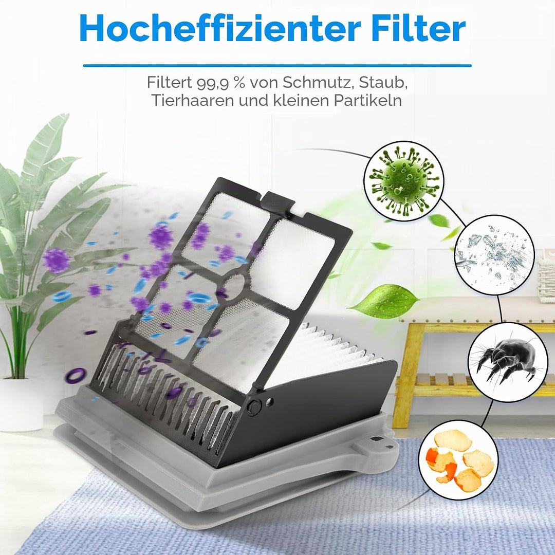 【Version 2, Abnehmbar】(3 Stück) One S6 Bürstenrollen und HEPA-Filter kompatibel mit den Nass-Trocken