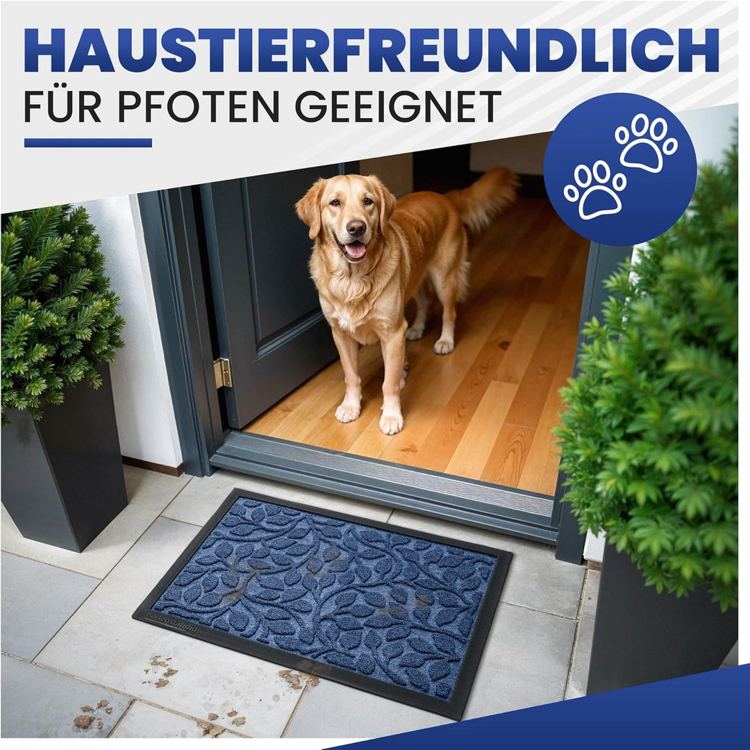 Fussmatte aussen und innen [robust] - Saubere Schuhe Dank geriffelter Oberseite - Perfekte Grösse 40