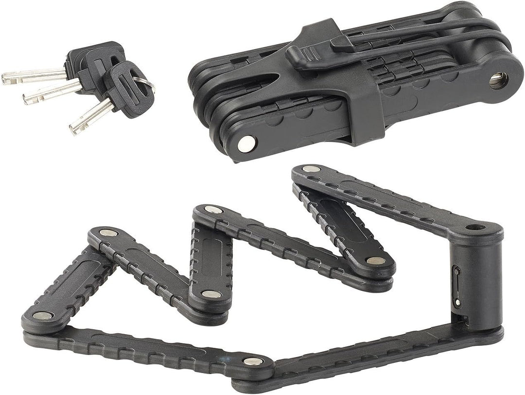 AGT Faltbügelschloss: 2er Pack Fahrrad- & Motorrad-Faltschloss, 3,5-mm-Stahl, 97 cm (Fahrradfaltschl