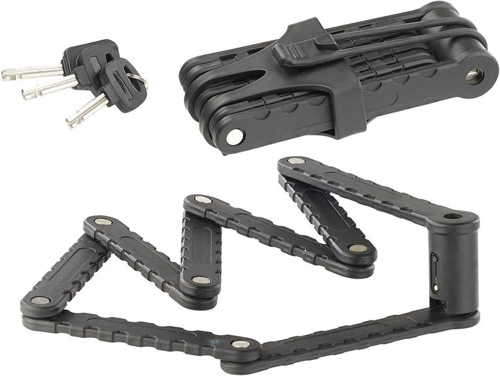 AGT Faltbügelschloss: 2er Pack Fahrrad- & Motorrad-Faltschloss, 3,5-mm-Stahl, 97 cm (Fahrradfaltschl