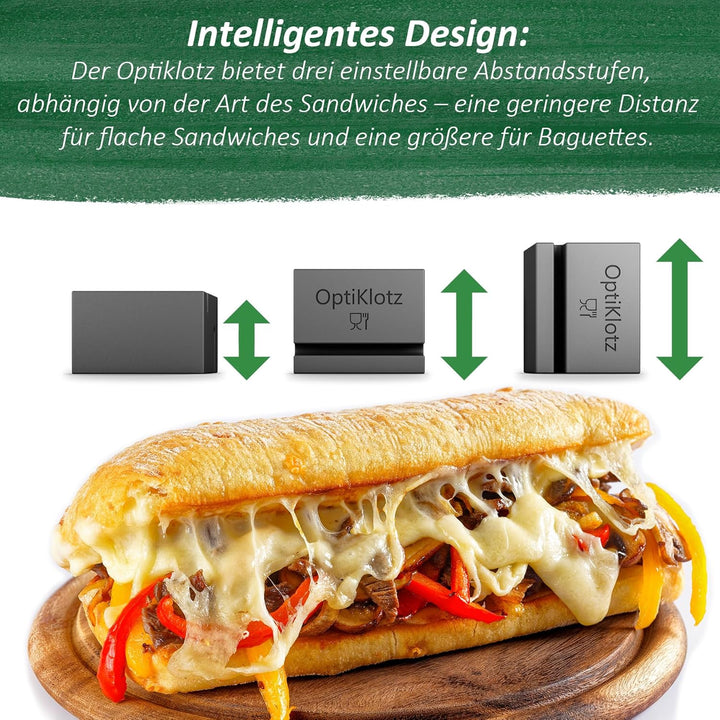 OptiKlotz - Das Original, Abstandshalter aus Lebensmittelechtem Silikon kompatibel mit Tefal Optigri