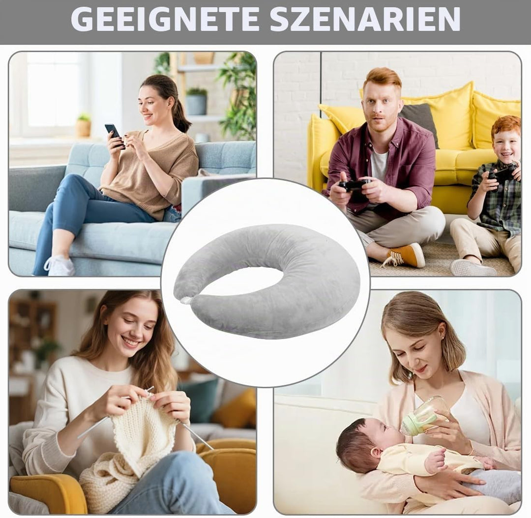 Ergonomisches Crealis-Kissen, Schosskissen Lesekissen,Ergonomisches Gaming Armkissen, Häkelkissen St