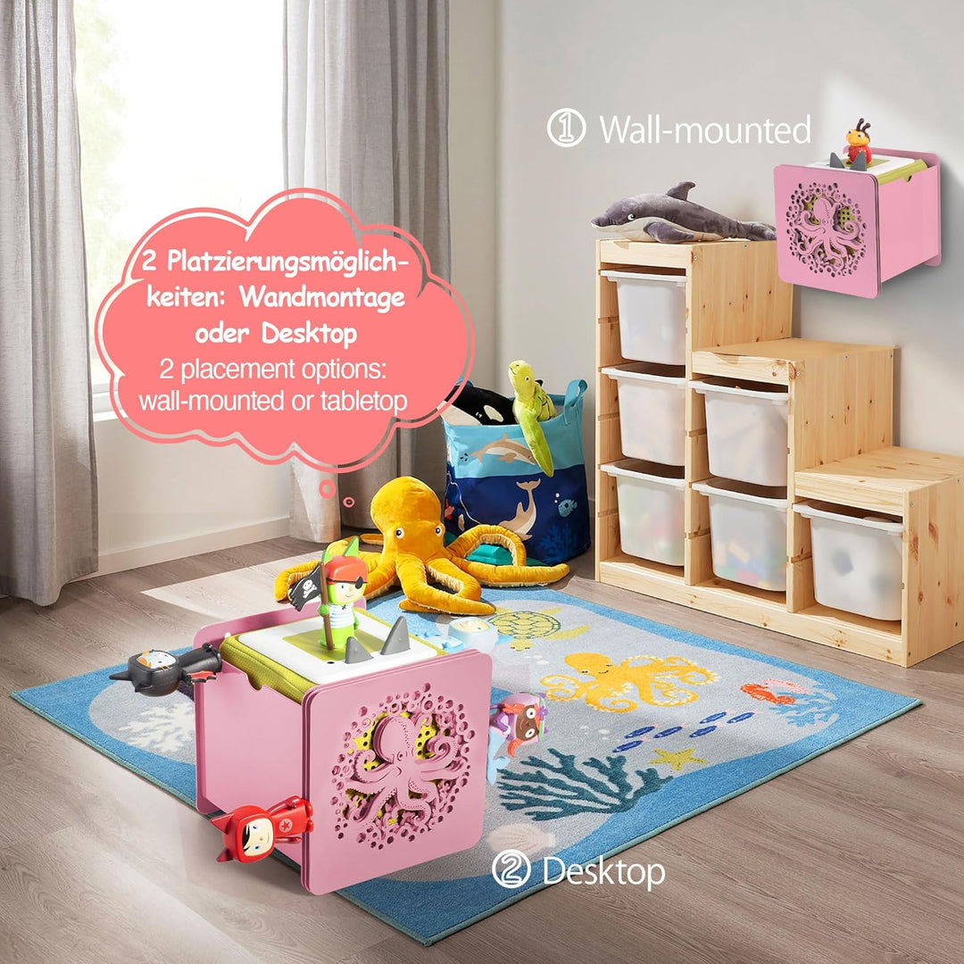 Tonie Regal vollständig magnetisches Toniebox Regal Tonie aufbewahrung für bis zu 25-40 Figuren + Bo