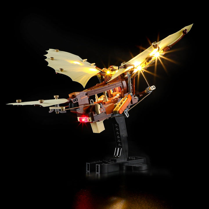 GEAMENT LED Licht-Set Kompatibel mit Lego Leonardo da Vincis Fluggerät Icons 10363 Bausteine Modell
